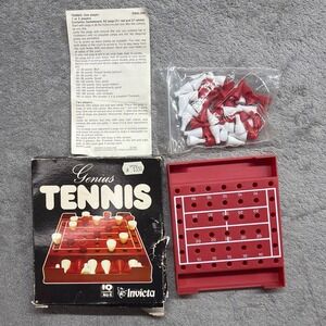 Vintage 1982 Invicta Genius Tennis IQ Game No 6 Strategy Peg Board Game England